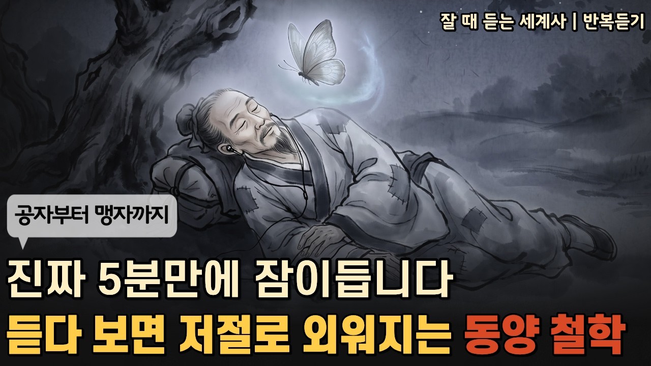 🌙성우 이지선 낭독 | 듣다 보면 5분 만에 잠드는 동양 철학 1부 (공자·묵자·노자·장자·맹자) | 잘듣세