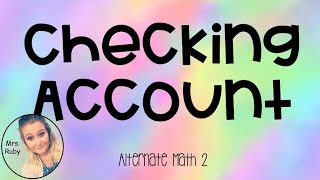 Alternate Math 2 - Checking Accounts