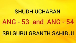 SHUDH UCHARAN ANG 53-54|| GURU GRANTH SAHIB JI || SARBAT DA BHALA||