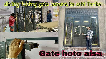 Trending sliding + folding main Gate ! How to making a sliding folding gate design /