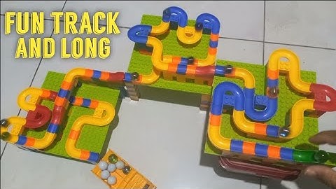 Three style ASMR marble tracks with building blocks #asmr #marblerun #satisfying #relaxing #lego