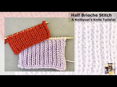 Half Brioche Stitch: a Knittycat's Knits Tutorial