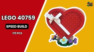 LEGO 40759 Valentine's Heart ❤️ Speed Build | 4K Relaxing
