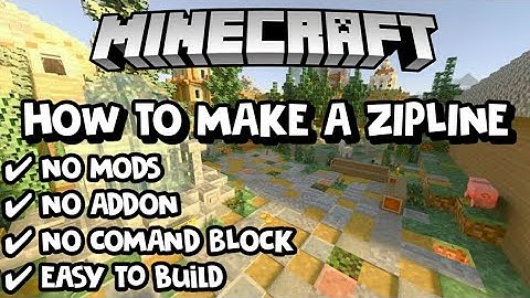 ✔️How to make a Working Zipline in Minecraft [No mods/Addon] Working on all version!!! #Shorts