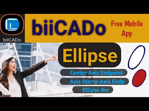 How to Create Ellipse in biiCADo App | free mobile cad app l cad tutorials
