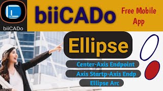 How to Create Ellipse in biiCADo App | free mobile cad app l cad tutorials screenshot 1