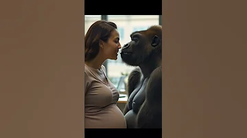 Gorilla Kissing Pregnant Women Viralshort Gorilla Animals Nature Explore 