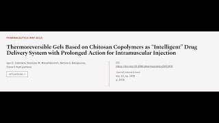 Thermoreversible Gels Based on Chitosan Copolymers as Intelligent Drug Delivery Syste... | RTCL.TV