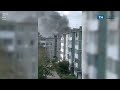 В Новомосковске произошел сильный пожар