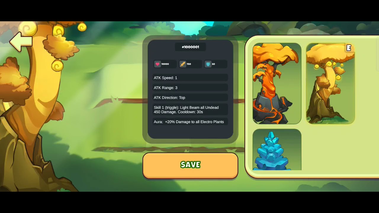 Plant vs Undead(PvU) mother tress ultimate abilities in survival mode