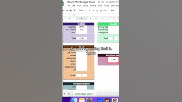 Tracking your expenses with Google Sheets.📈❤️🤑. #shorts