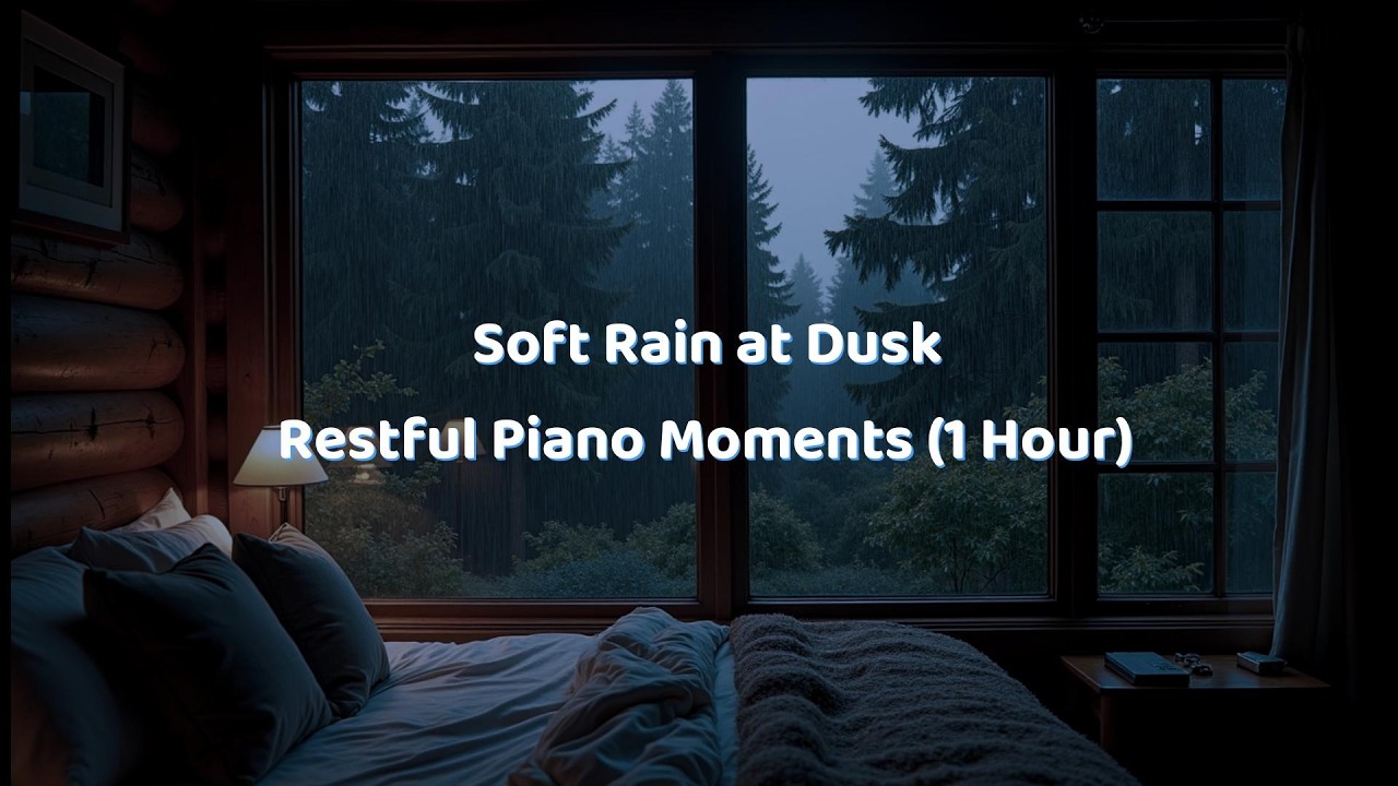 Soft Rain at Dusk — Restful Piano Moments (1 Hour)