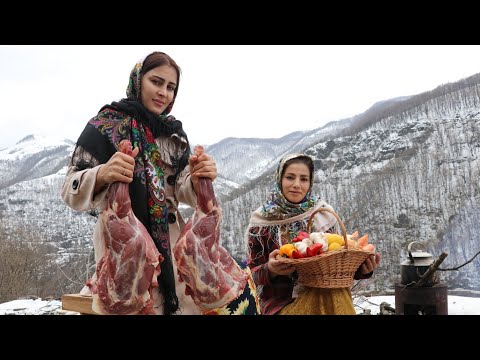 Rural Style Lamb Shoulder Stew Recipe With Barberry Pilaf U0026 Saffron ♧ Village Cooking Vlog