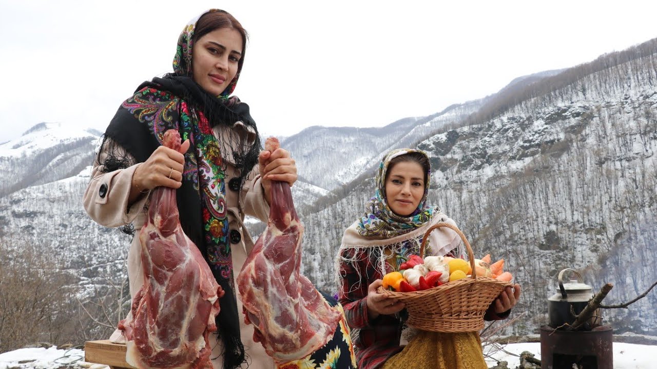 Rural Style Lamb Shoulder Stew Recipe With Barberry Pilaf & Saffron ♧ Village Cooking Vlog