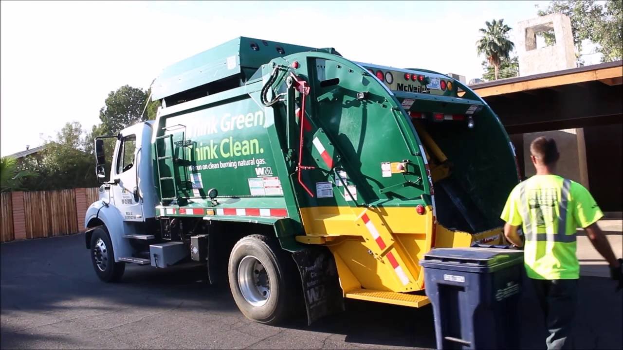 WM Rear Loader - Manual Recycling - YouTube