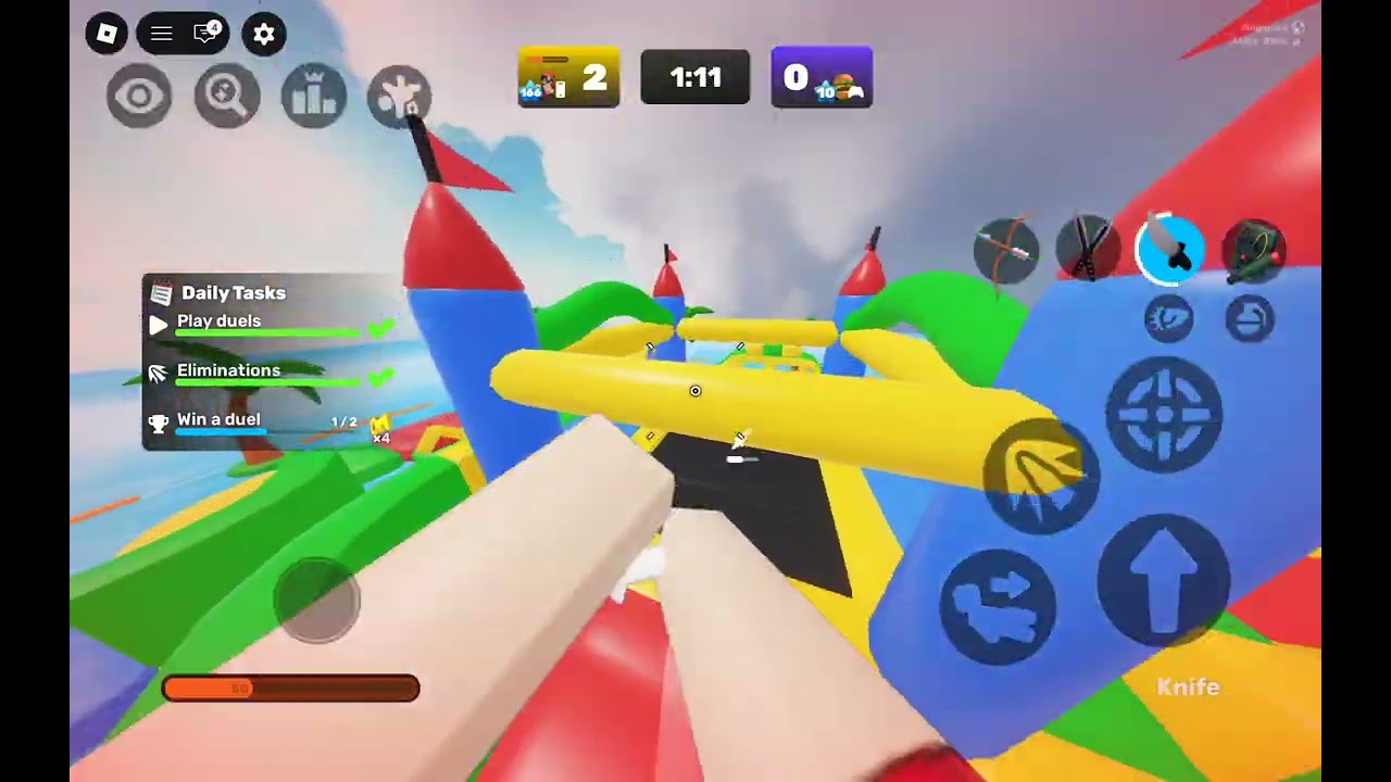 Playing rivals i can kill players to only the knife