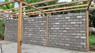 Casa Mixta de madera y ladrillo 63 m2. Colocacion de bloque. 🧱. Video 2.