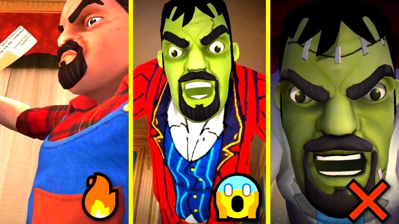 Scary Stranger 3D  grumpy pranked New Version Vs Old version funny videos pranks