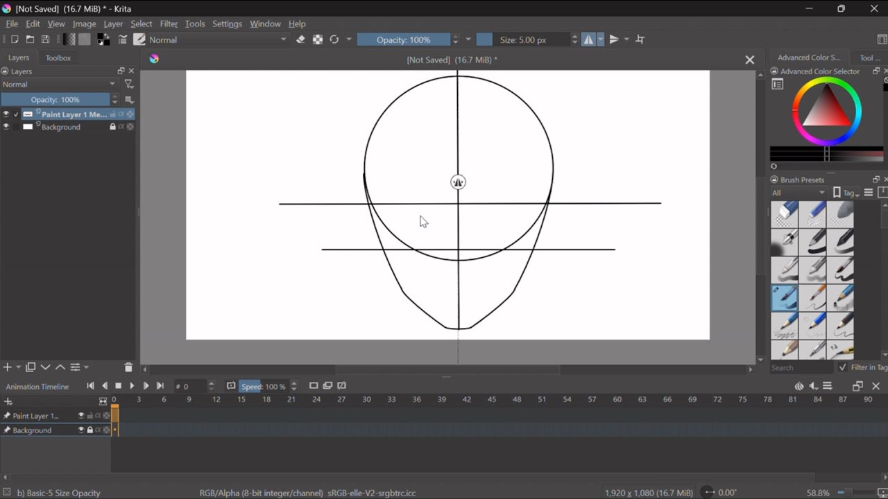 Learn 2D Animation in Krita – Basic Drawing Structure | Part 1 - YouTube