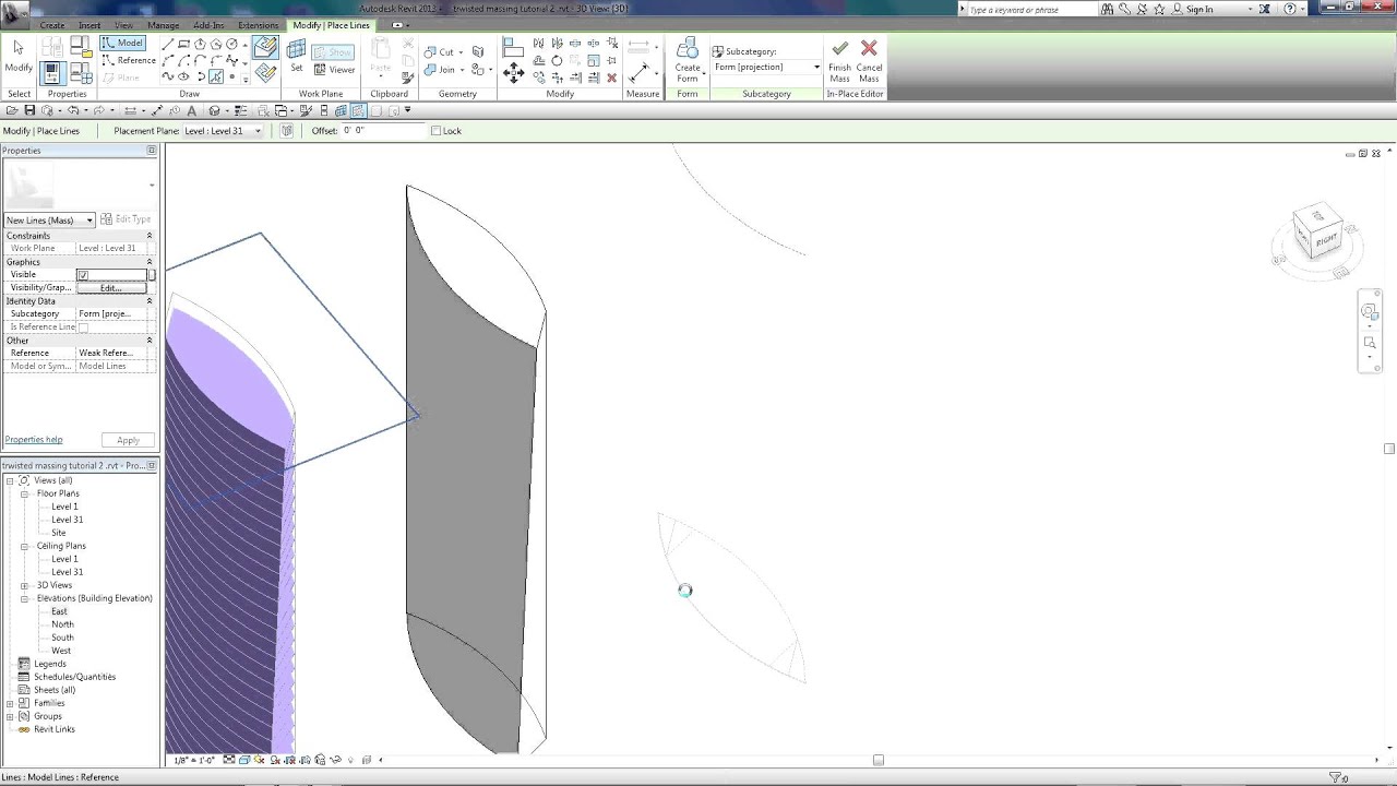REVIT TWISTED MASSING TUTORIAL - YouTube