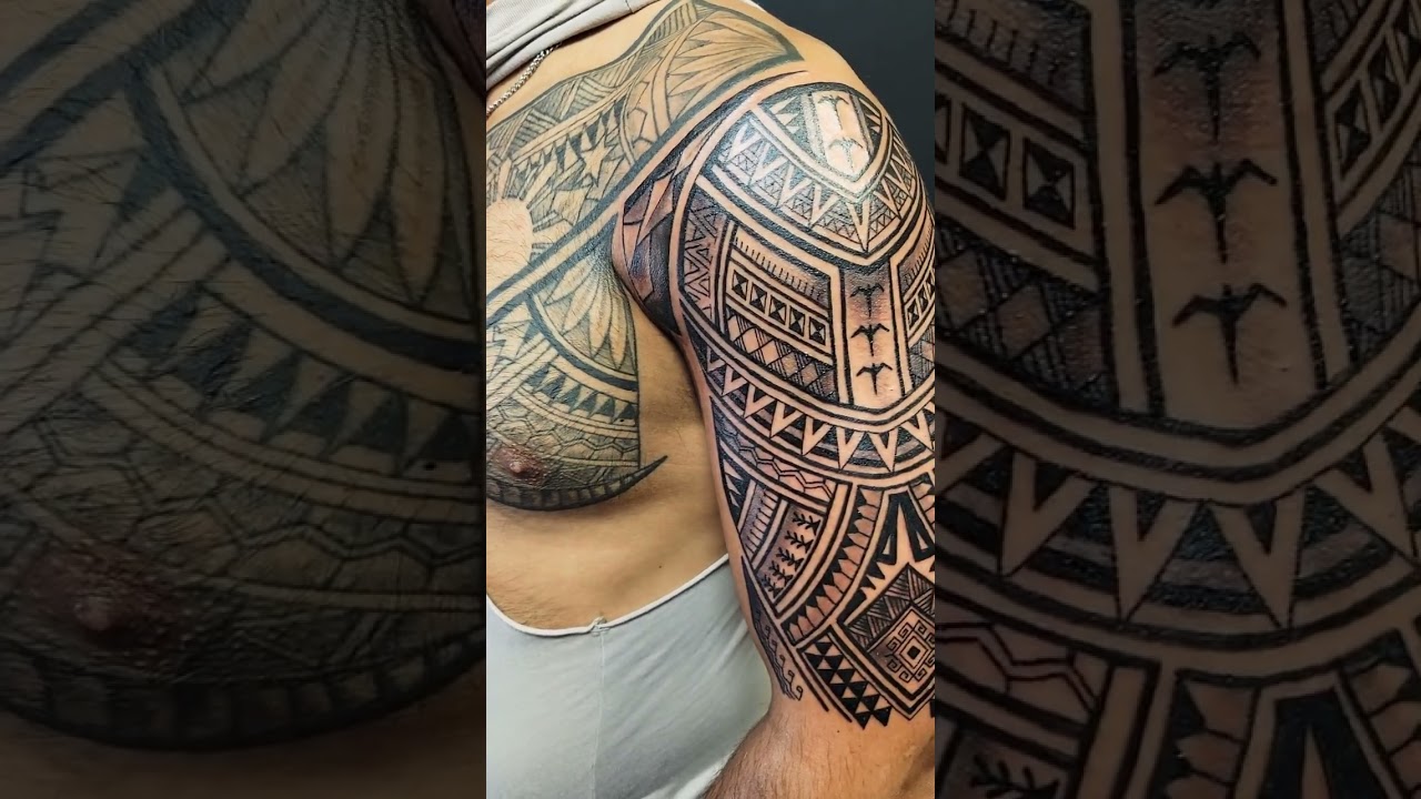 POLYNESIAN ARM SLEEVE TATTOO ( INDIANAPOLIS, FILIPINO TATTOO ARTIST)