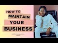 How to Maintain a Business
