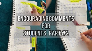 Report card Encouraging Comments for Students part 2 | fifteen ways to praise your Students #viral