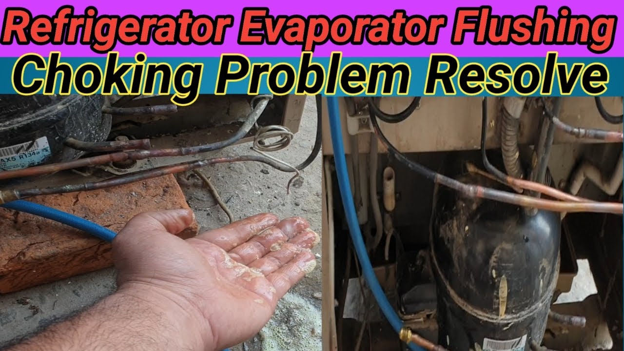Refrigerator Evaporator Flushing And Solve Choking Problem in Urdu