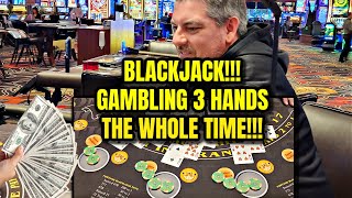 Blackjack • I GAMBLED THREE Hands the Entire Session! Watch What Happens!!! CRAZY! screenshot 4