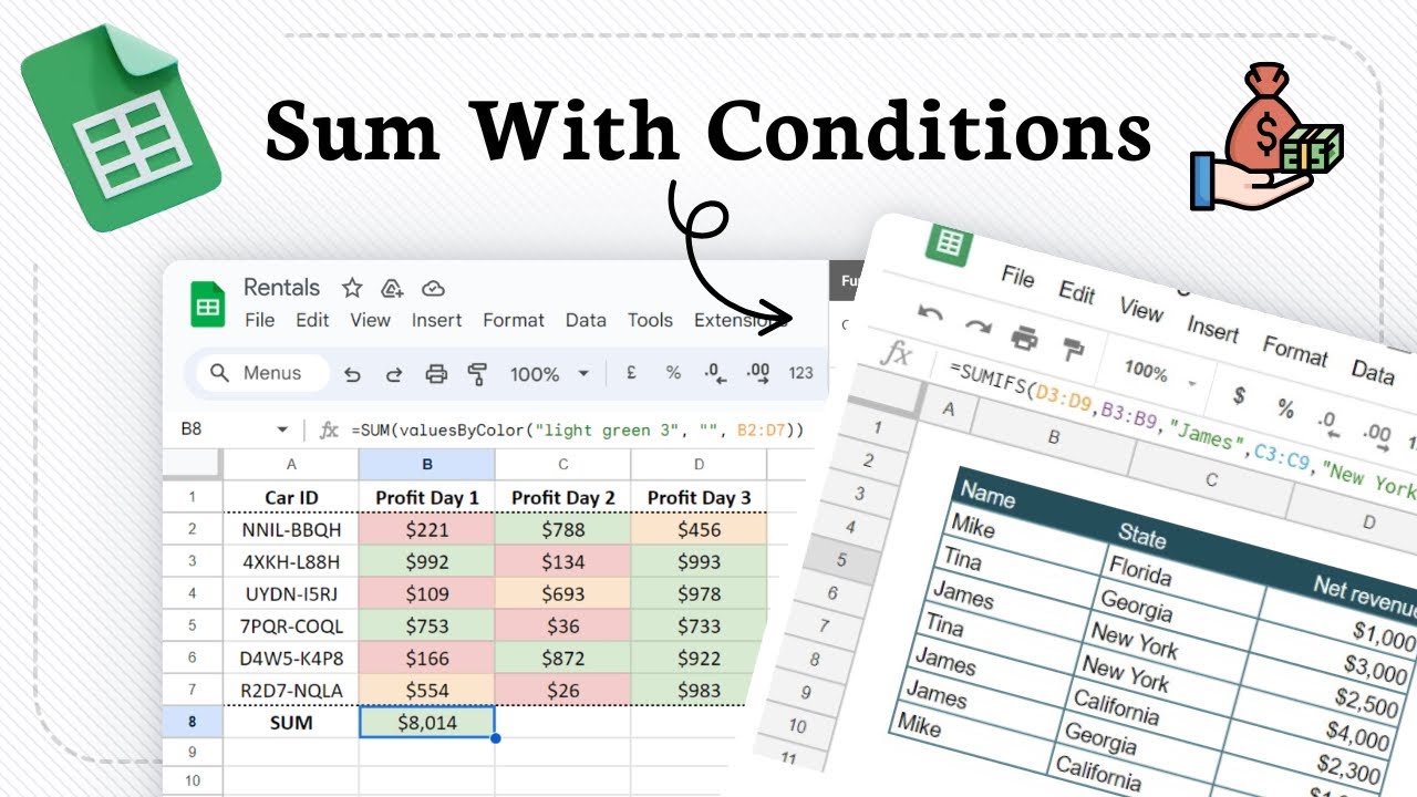 How to use SUMIF in Google Sheets (conditional addition) - YouTube