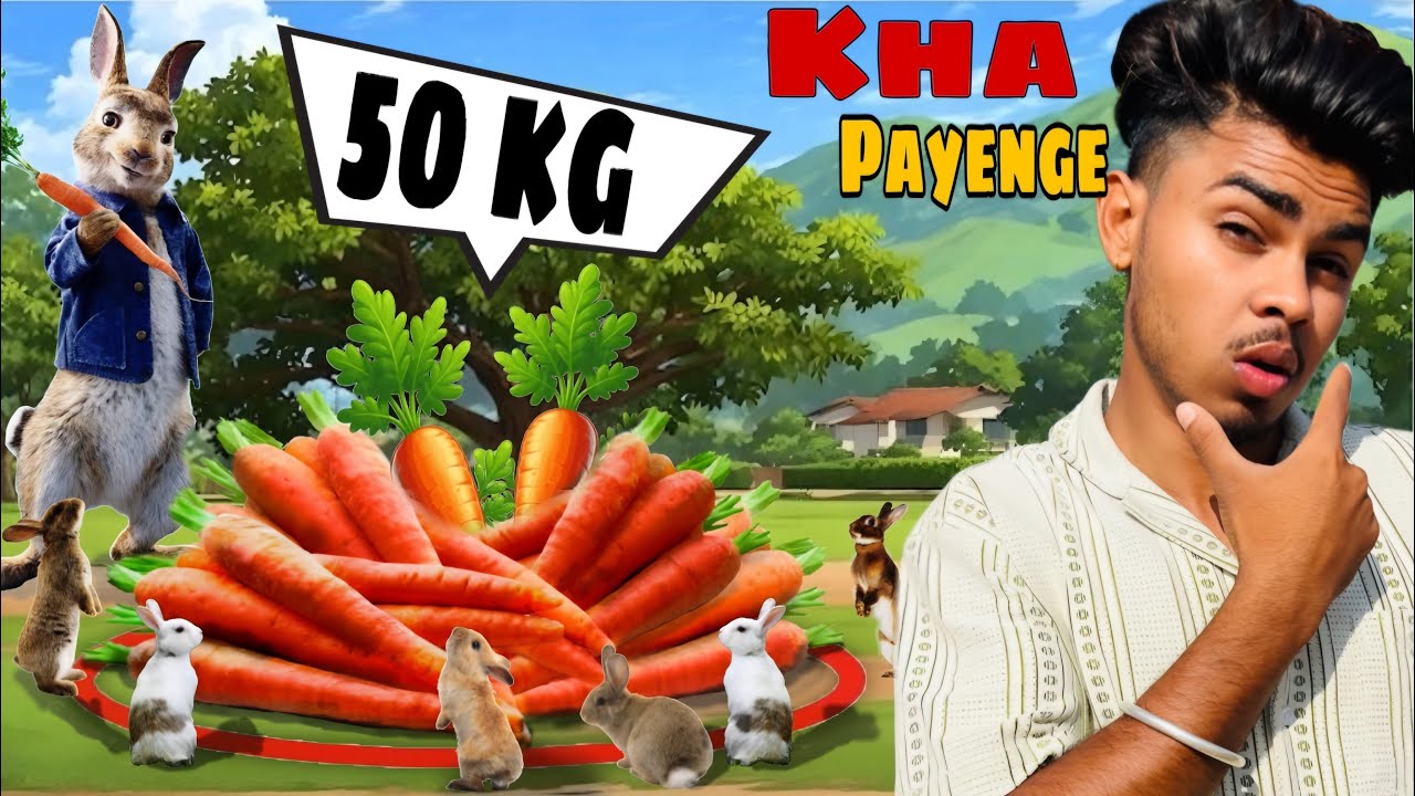 Etne sare gajer kya kha payenge khargosh 🐇 🤪  | SP KABUTER CLUB |