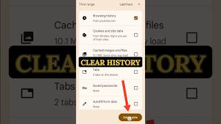 Clear Chrome History on Android (2026) #shorts