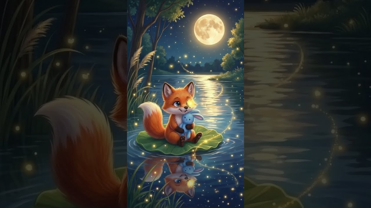 **🌙 “Firefly Lake — A Calm Bedtime Journey with Foxy” ✨ Bedtime Story | Relaxing Night Story