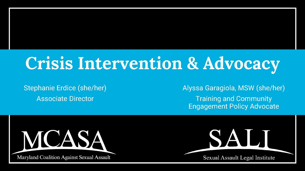 (ASL Provided) 9/8/25: MCASA's SAVAT: Crisis Intervention & Advocacy