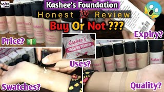 Honest 💯 Review l Kashee's Even Tone High Coverage Foundation l Wear Test & Demo #kashee'sfoundation