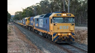 Pacific National's X50 Back in Action with 8159 and 8178 on 7936V up Birchip grain- 14/11/20