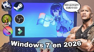 Usando Windows 7 en 2026 con una laptop vieja con AMD C-50 processor 1.00 ghz