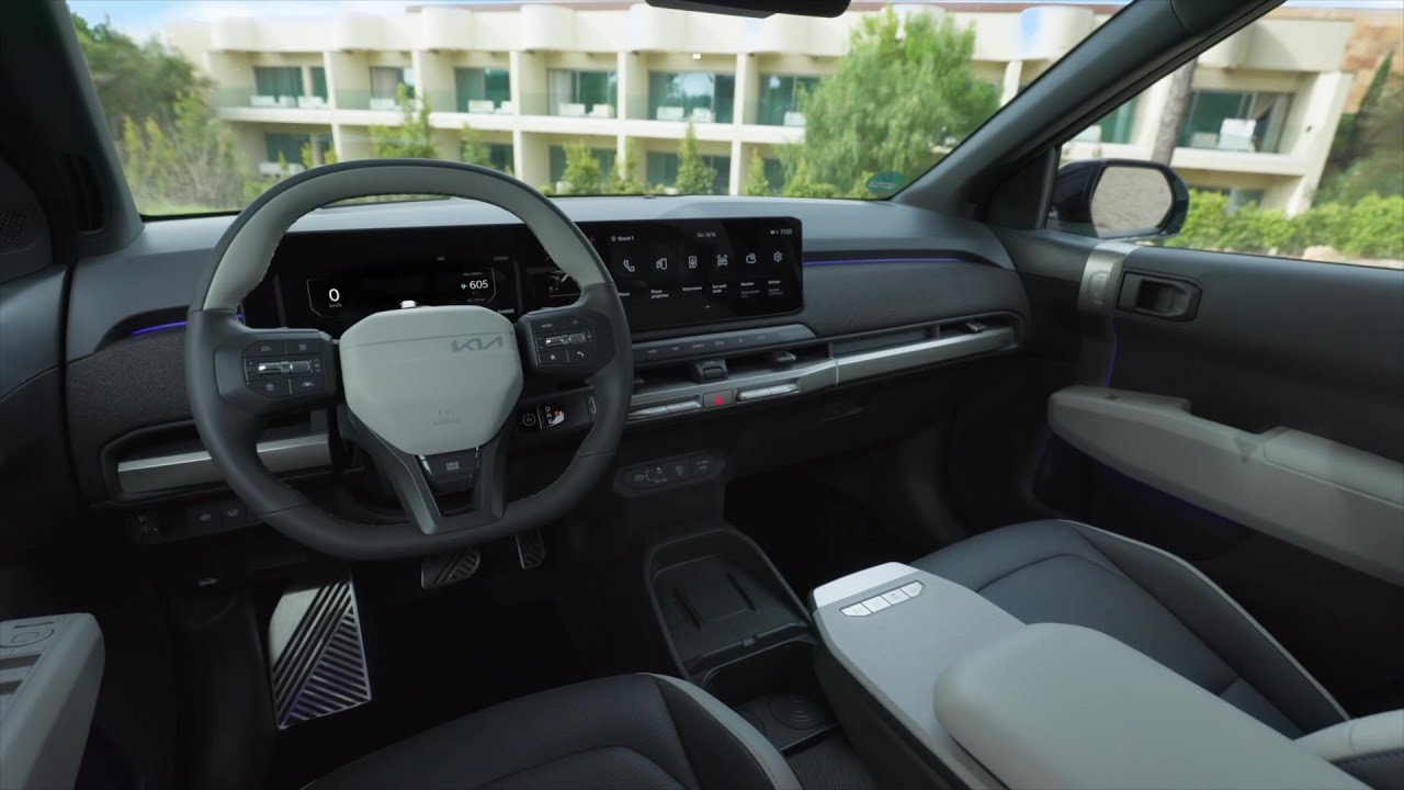 Kia EV3 'GT-Line' Interior Design in Pistachio Green - YouTube