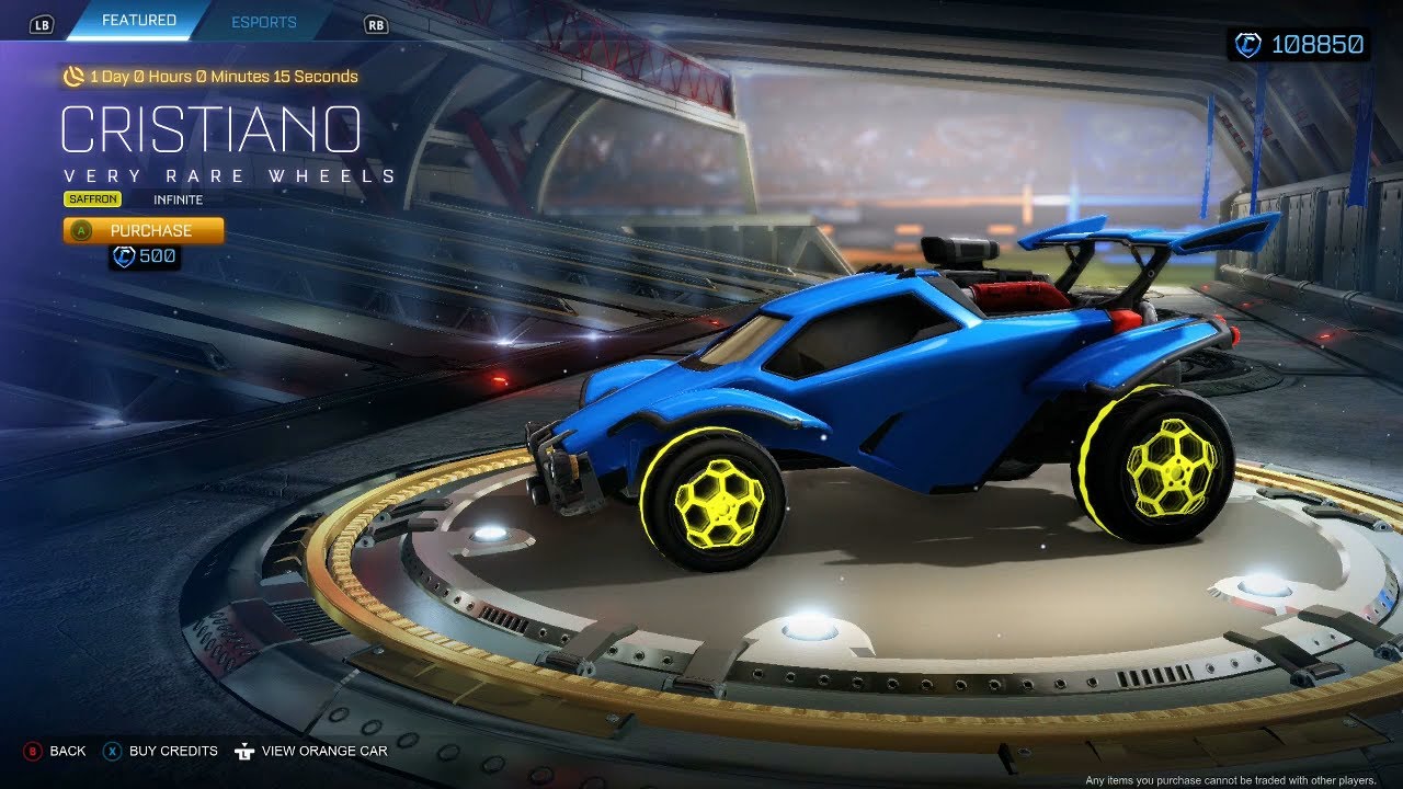 ROCKET LEAGUE ITEM SHOP - Very Rare Saffron Infinite Cristiano Wheels - 21.08.20