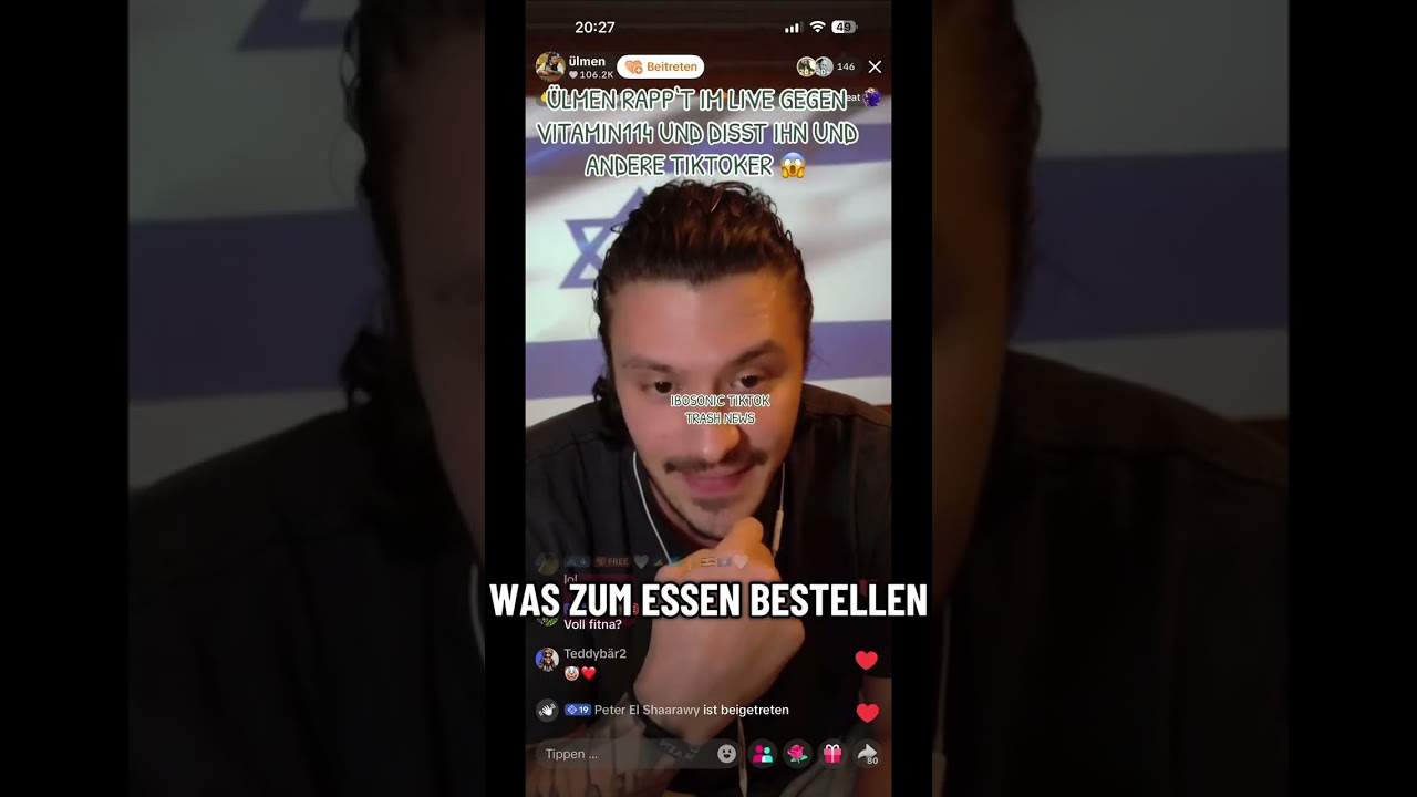ÜLMEN RAPP‘T IM LIVE GEGEN VITAMIN114 UND DISST IHN UND ANDERE TIKTOKER 😱