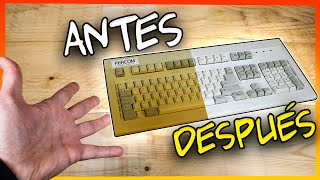 🟡 CÓMO Blanquear PLÁSTICOS AMARILLENTOS  🛠️ Restauración de un TECLADO de la BASURA screenshot 2