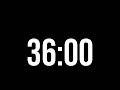 36 Minute Timer With Alarm ⏰ | Black Screen | No Music