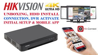 Hikvision 4k Ultra HD DVR complete setup, HDD install, initial setup & mobile App Configuration screenshot 5