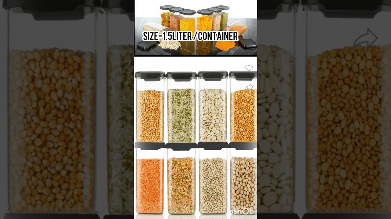 5pcs Airtight Food Storage Container Set For Kitchen
