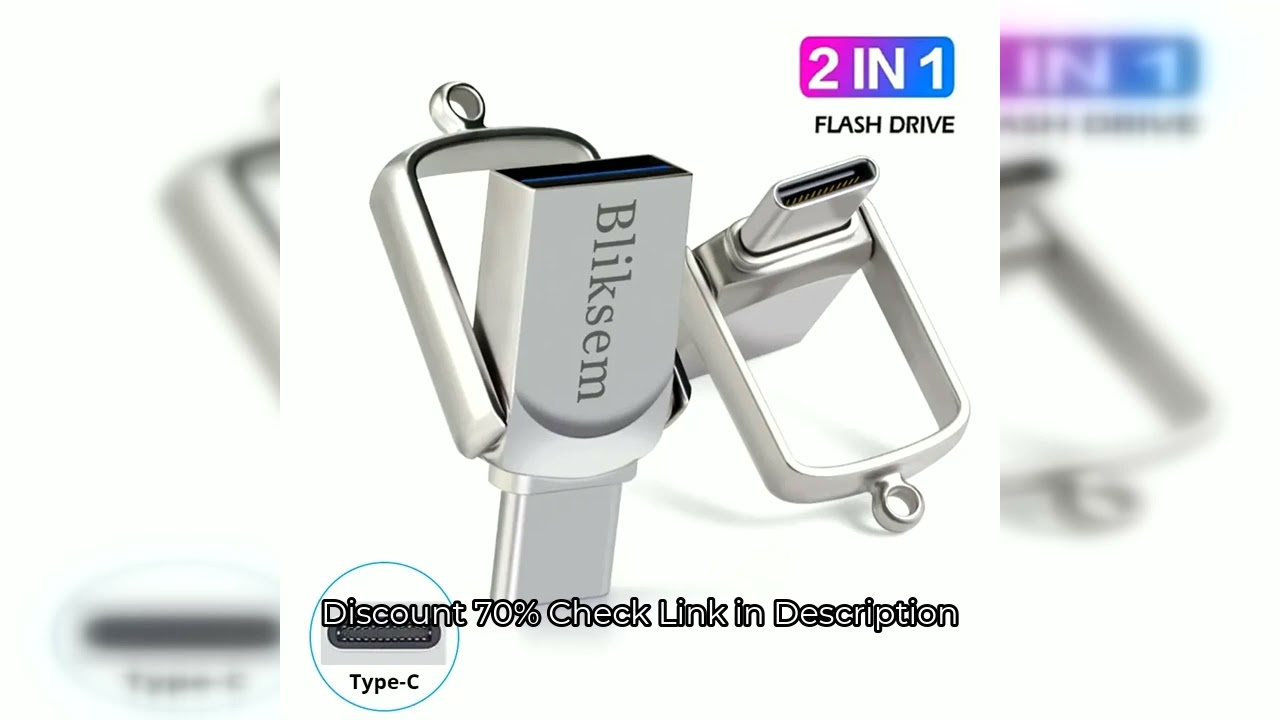 Bliksem 2in1 USB Flash Drive 32GB 64GB 128GB for TYPE-C PC High Speed USB Flash Drive 128GB USB 2.0