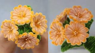 DIY Pipe Cleaner Crafts | How To Make Flower With Pipe Cleaner | Fuzzy Wire Flower Tutorial