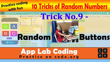 10 Tricks of Random Number Coding | Part-8 | App Lab Coding for Random Buttons