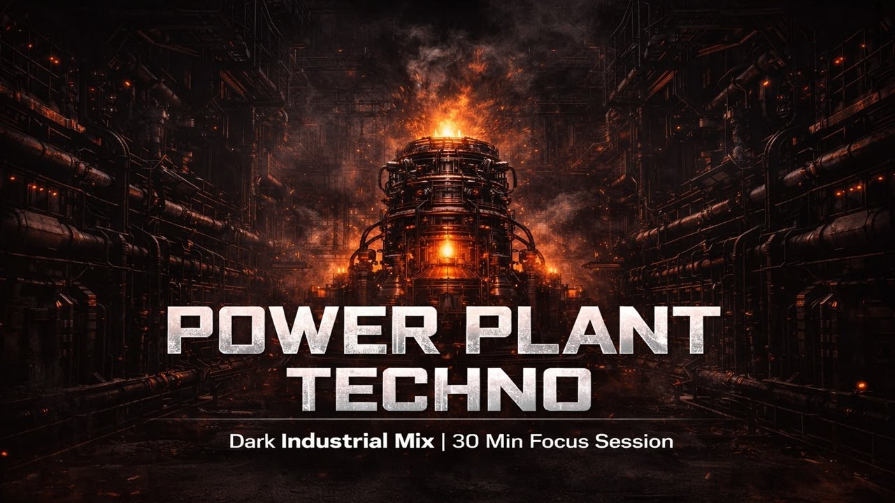 Power Plant Techno – AI-Generated Dark Industrial Mix | 30 Min Focus Session