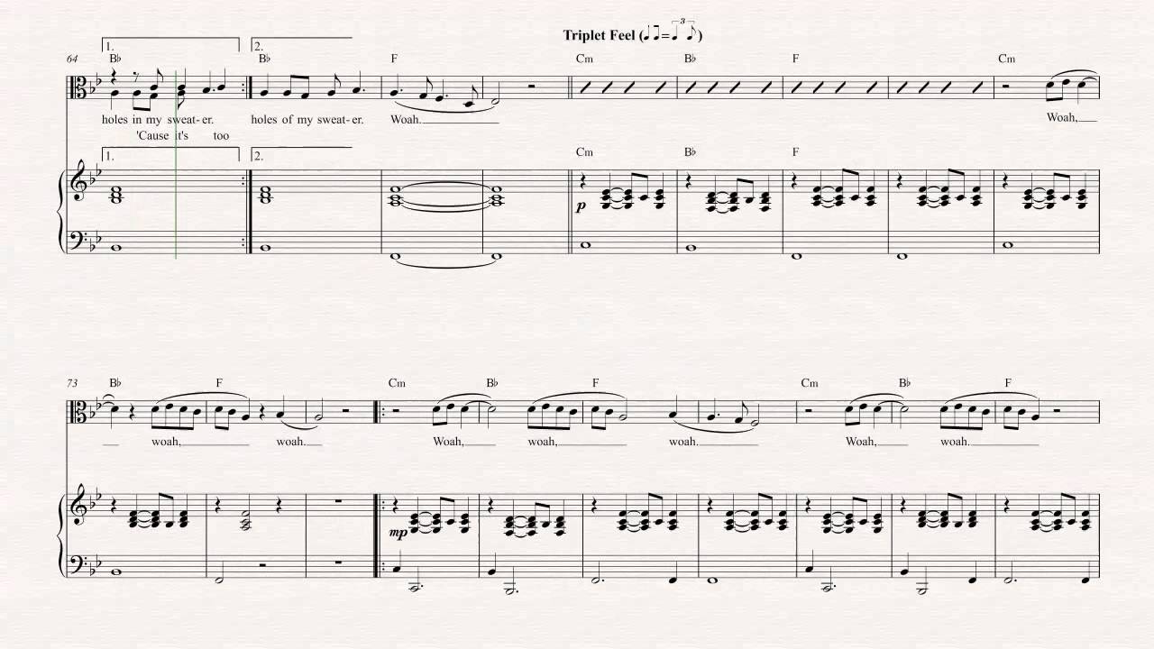 Viola - Sweater Weather - The Neighbourhood Sheet Music, Chords