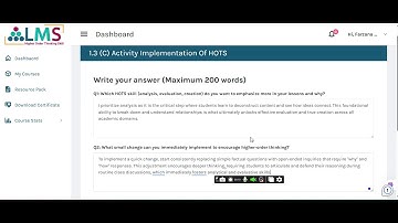 HOTS Module 1 Activity 1.3: Teacher Reflection/Reflexivity Activity